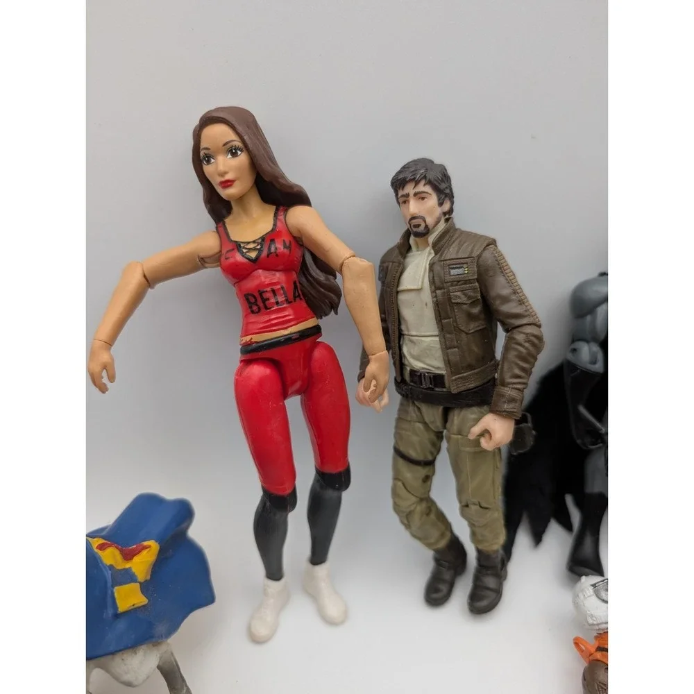 WWE Star Wars‎ G.I Joe Fortnight Batman Ninja Turtles Action Figures Lot Of 14